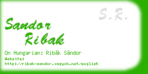 sandor ribak business card